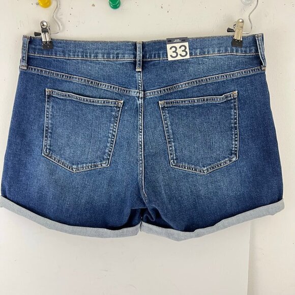 Gap Denim Jean Rolled Hem Shorts Size 16/33 Mid Rise 5inch Inseam - Picture 6 of 9